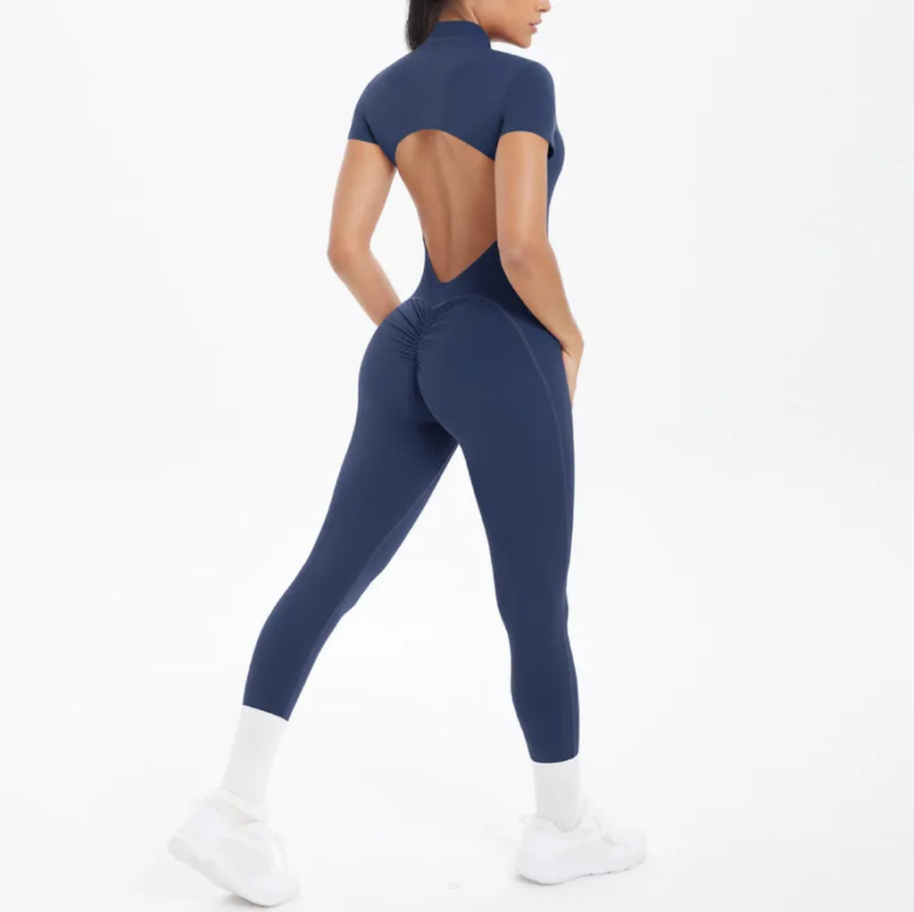 Tight Fit Backless Jumpsuit