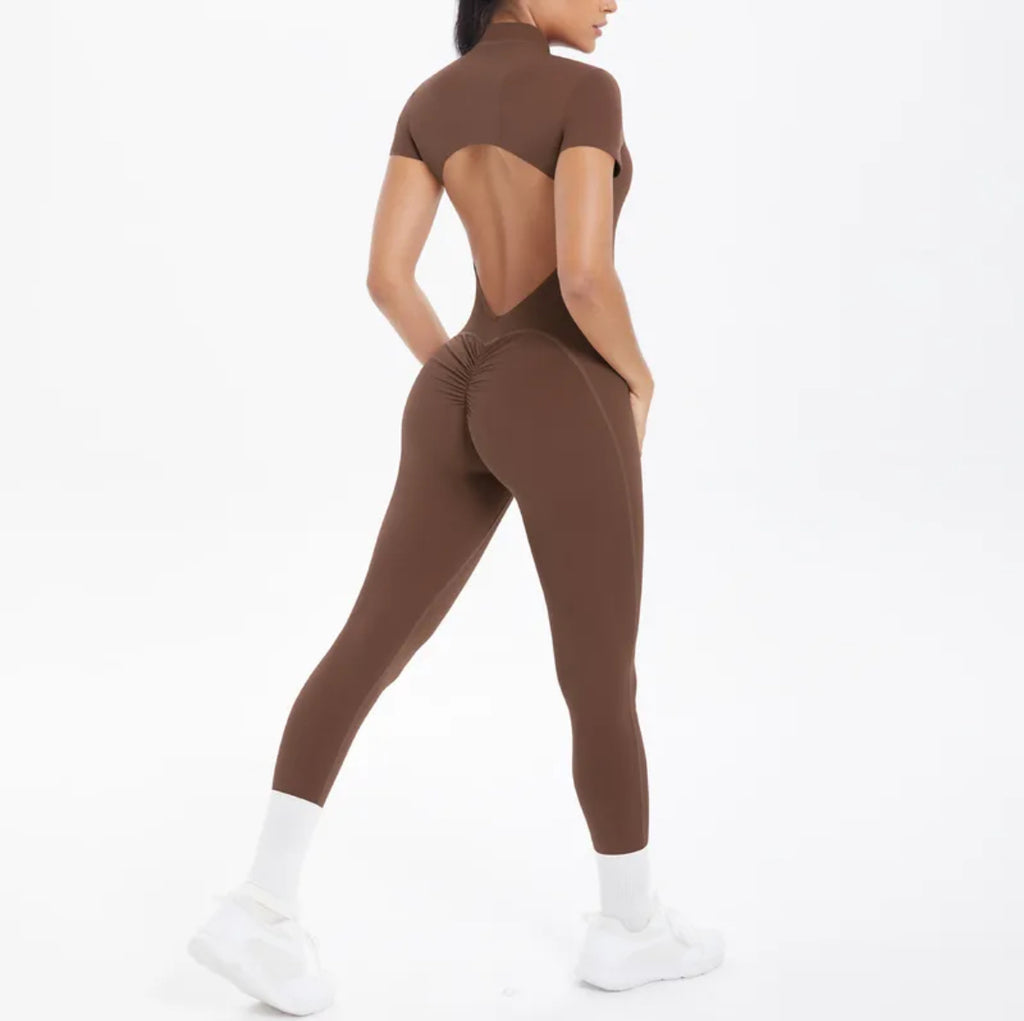 Tight Fit Backless Jumpsuit